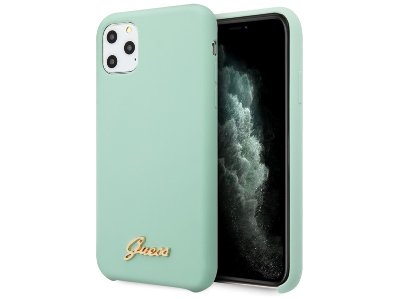 Apple Iphone 11 Pro Max Guess Guess Feliratos Zold Szilikon Tok Laptopszalon Hu