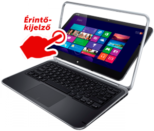 DELL XPS Duo Ultrabook 12 Core™ i5-3317U Processzor ( 1.7GHz) Intel® HD 4000 1x4GB  128GB Win8 H Eng  12.5 1920x1080 TrueLife 1.0Mp 802.11n+BT 4.0 6cell  Black