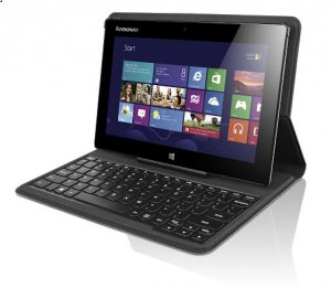 Lenovo IdeaPad Miix 10 Tablet Intel® Z2760, 2GB, 64G EMMC, 10.1 IPS Multi-Touch, WiFi + BT, folio case keyboard, Win8 MM, Grey