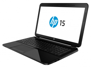 HP 15-d000sh 15.6 HD LED fényes, AMD Quad Core™ A4-5000 1.5GHz, 4GB DDR3L (1Slot), 750GB HDD, AMD 8570M /1GB, DVD, 10/100 LAN, 802.11b/g/n, BT, DSub/HDMI, CR, 4cell, fekete, DOS