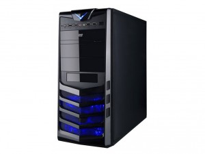 M-TECH Ház GAMER Midi - AS08A-BK BLUE LED