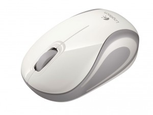 Logitech M187 Mini Vezeték Nélküli egér Fehér Nano