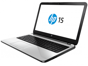 HP 15-R151NH 15.6 HD BV Celeron N2840 2.16GHz, 4GB, 500GB, DVD-RW, BT, Win 8.1 64 bit+BING, 4 cell, gyöngy fehér