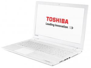 Toshiba SATELLITE C55-C-14F 15.6 HD LED fényes, Intel® Pentium Quad Core™ N3700, 4GB DDR3L (2Slot), 500GB HDD, Intel® HD Graphics, DVD, 10/100 LAN, 802.11b/g/n, BT, HDMI, CR, 4cell, fehér, Win8.1