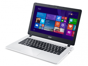 Acer Aspire 13,3 HD ES1-331-P5P4 - Fehér - Windows® 10 Home Intel® Pentium® Quad Core™ N3700/1,60GHz - 2,40GHz/, 4GB 1600MHz, eMMC 32GB HDD, Intel® HD Graphics, WiFi, Bluetooth, Webkamera, Windows® 10 Home, Matt kijelző