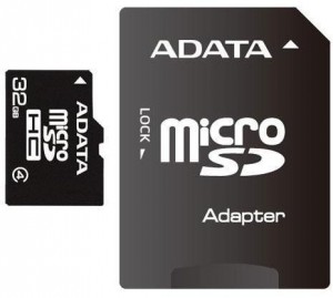 Adata Memoriakártya MicroSDHC 32GB CLASS 4 + ADAPTER