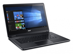 Acer Aspire 14,0 FHD IPS Multi-touch R5-471T-57UP - Fekete - Windows® 10 Home Intel® Core™ i5-6200U - 2,30GHz, 8GB DDR3 1600MHz, 256GB SSD, Intel® HD Graphics 520, WiFi, Bluetooth, HD Webkamera, Windows® 10 Home, Fényes Kijelző