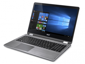 Acer Aspire R5-571TG-764K 39.6 cm (15.6) Touchscreen LCD Notebook - Intel® Core™ i7 Processzor i7-7500U 2.70 GHz - 8 GB DDR4 SDRAM - 512 GB SSD - Windows 10 Home 64-bit