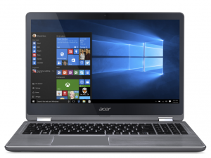 Acer Aspire 15,6 IPS FHD Multi-touch R5-571TG-56D7 - Acélszürke - Windows® 10 Home Intel® Core™ i5-7200U/2,50GHz - 3,10GHz/, 8GB 2133MHz, 512GB SSD, NVIDIA® GeForce® 940MX / 2GB, WiFi, Bluetooth, HD Webkamera, Windows® 10 Home, Fényes Kijelző