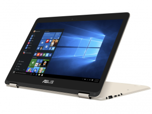 ASUS Zenbook 13,3 FHD Touch UX360CA-C4175T- Arany - Windows® 10 Home Intel® Core™ m3-7Y30 /1,00GHz - 2,60GHz/, 8GB 1866MHz, 256GB SSD, Intel® HD Graphics 615, Wifi, Bluetooth, Webkamera, Windows® 10 Home, Sleeve & cable, Fényes érintőkijelző