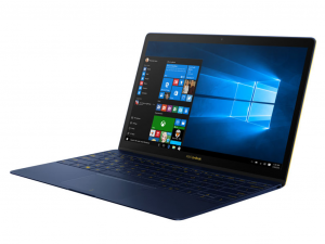 Asus ZenBook 3 UX390UA-GS048T- Kék - 12,5 FHD LED -Windows® 10 Home Intel® Core™ i7-7500U /2,70GHz - 3,50GHz/, 16GB 1866MHz, 512GB PCIe SSD, Intel® HD Graphics 620, WiFi, Bluetooth, Webkamera, Háttérvilágítású billentyűzet, Carry Bag & Dongle (Type C to 