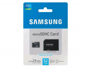 Samsung 32GB Micro SDHC Standard class 6 +adapter SD memóriakártya
