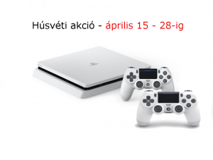 Sony Playstation 4 (PS4) Slim 500GB Glacier White (fehér) + Fehér V2 kontroller limitált akció 04.15-28 között!