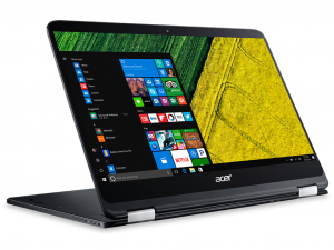 Acer Spin 7 SP714-51-M9DX, 14 FHD IPS Touch, Intel® Core™ i7 Processzor-7Y75, 8GB LPDDR3, 512GB SSD, Win10H, Fekete notebook