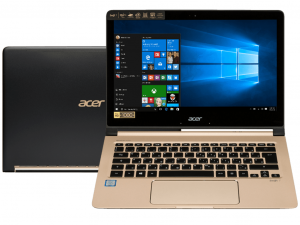 Acer Swift 7 SF713-51-M494 13,3 FHD IPS LED, Intel® Core™ i5 Processzor-7Y54, 8GB LPDDR3, 256GB SSD, Intel® HD Graphics 615, Win10H, fekete-arany