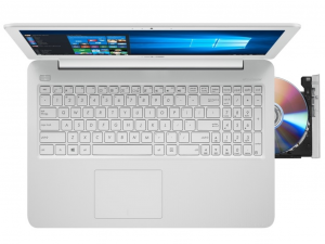 Asus X556UQ-DM1214T 15.6 FHD, Intel® Core™ i7 Processzor-7500U, 8GB, 1TB HDD, NVIDIA GeForce 940MX - 2GB, Win10H, fehér notebook