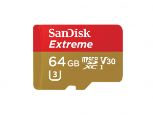 Sandisk 64GB Micro SD XC - (SDXC Class 10) Extreme UHS-I V30 - Memória kártya adapterrel