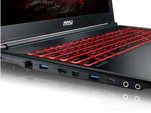MSI GL62M 7RDX-2609XHU 15.6 FHD, Intel® Core™ i7 Processzor-7700HQ, 8GB, 1TB HDD, NVIDIA GeForce GTX 1050 - 4GB, Dos, fekete notebook