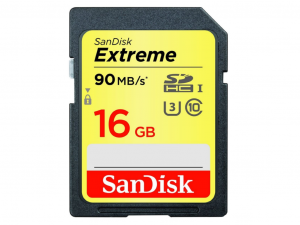 Sandisk 16GB SD ( SDHC Class 10 ) Extreme UHS-1 U3 Memóriakártya