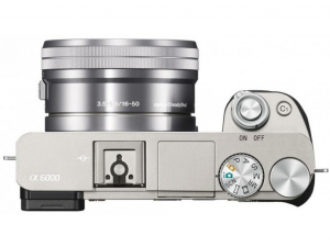 Sony Alpha 6000 ezüst fényképezőgép + 16-50mm objektív