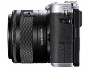 Canon EOS M6 ezüst fényképezőgép váz + EF-M 15-45mm IS STM objektív