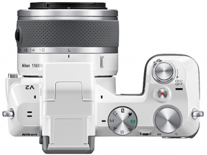 Nikon 1 V2 kit + 10-30mm + 30-110mm fehér fényképezőgép + cserélhető objektívek