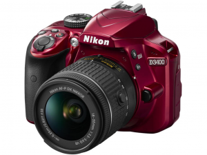 Nikon D3400 vörös fényképezőgép + AF-P 18-55mm DX VR