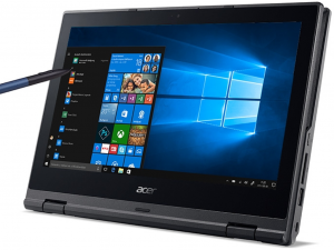 Acer Travelmate Spin B1 TMB118-R-P27R 11.6 HD Touch, Intel® Pentium N4200, 4GB, 64GB eMMC, win10S, angol billentyűzet, fekete notebook