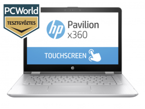 HP PAVILION X360 14-BA014NH, 14.0 FHD BV TOUCH Core™ i3-7100U Processzor,4GB,1TB+128GB SSD, Intel® HD620, SELYEMARANY-EZÜST, WIN10