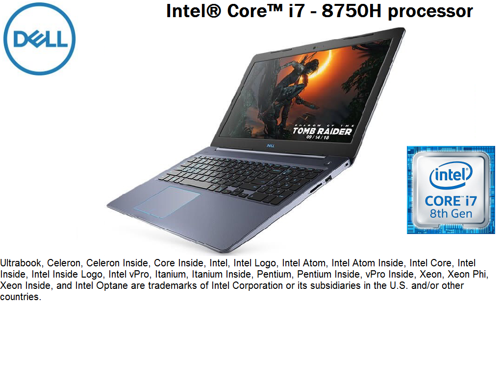 DELL G3 3579 15.6 FHD IPS, Intel® Core™ i7 Processzor 8750H Hexa Core, 8GB, 256GB SSD, Nvidia GTX 1050Ti 4GB GDDR5, ujjlenyomatolvasó, háttérvilágításos bill., linux, kék notebook