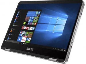 Asus VivoBook Flip 14 TP401MA-BZ042TS - 14 HD Touch - Intel® Dual Core™ N4000 - 4GB DDR4 - 64 GB eMMC- Intel® UHD Graphics 600 - Win10S - szürke notebook