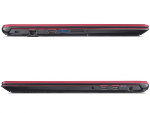 Acer Aspire A315-53-35E8 15.6 HD, Intel® Core™ i3 Processzor-7020U, 4GB, 128GB SSD, Win10, piros notebook