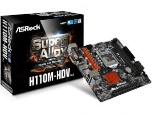 ASRock H110M-HDV R3.0 alaplap - Intel® H110, LGA1151, mATX 
