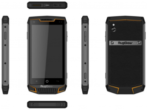 RugGear RG740 IP68 ütés-és vízálló fekete telefon