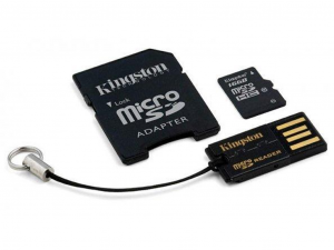 16GB microSDHC Kingston + adapter + kártyaolvasó
