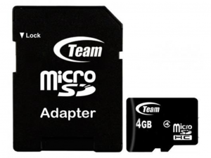 TeamGroup Micro SDHC 4GB Class4+Adapter