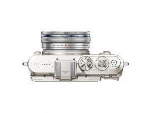 Olympus PEN E-PL8 Pancake Zoom Kit fehér/ezüst (E-PL8 váz, fehér + EZ-M1442EZ objektív ezüst)