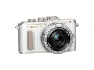 Olympus PEN E-PL8 Pancake Zoom Kit fehér/ezüst (E-PL8 váz, fehér + EZ-M1442EZ objektív ezüst)