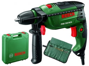 Bosch PSB 750 RCE 750W Ütvefúró tartozékokkal kofferben
