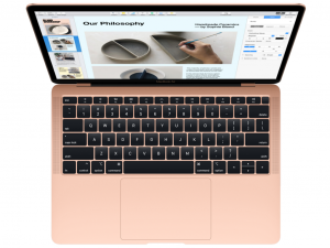 Apple Retina MacBook Air 13,3, Intel® Core™ i5 - 1,6 GHz, 8GB, 128GB SSD, Intel® UHD 617, MacOS, Arany MacBook