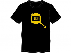 PUBG Logo fekete-sárga póló