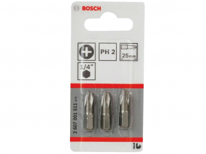 Bosch PH2 csavarozófej - 3db, extra kemény