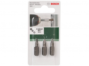 Bosch 3 részes Standard csavarozóbit-készlet, vegyes (S, PH, PZ)
