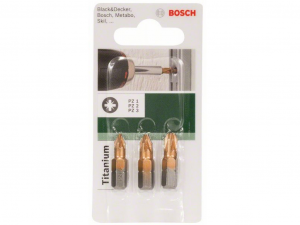 Bosch 3 részes Titanium csavarozóbit-készlet (PZ)