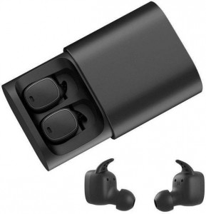 QCY T1 Pro Fekete Sztereó Bluetooth Fülhallgató töltő dokkolóval