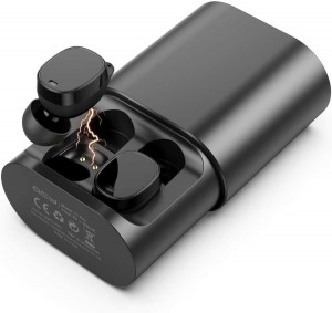 QCY T1 Pro Fekete Sztereó Bluetooth Fülhallgató töltő dokkolóval