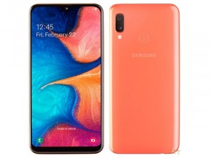 Samsung Galaxy A20e A202 32GB 3GB LTE DualSim Korall színű Okostelefon
