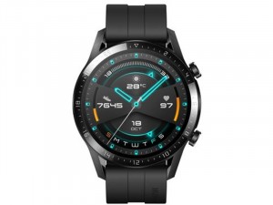 Huawei Watch GT 2 Sport 46mm Okosóra Fekete szilikon szíjjal