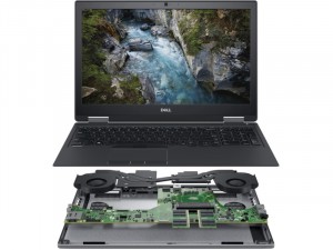 Dell Precision 7530 notebook FHD W10ProMUI Ci7-8750H 2.2GHz 16GB 256GB+2TB, Quadro P2000, Win10ProEMUI fekete laptop