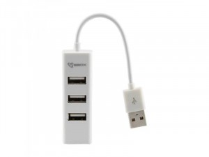 Sbox H-204 Fehér 4 portos USB Hub